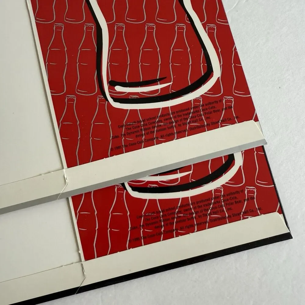Vintage Coca Cola Coke Soft Drink Folder Polar Bear 1995 Memorabilia Set of 2